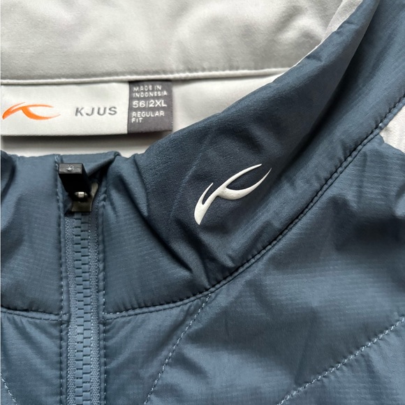 KJUS Golf Men’s Full Zip Retention Quilted Vest 2XL Blue Gray - Picture 3 of 6